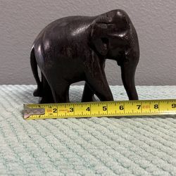 Real Wood Hand Carved Elephant 