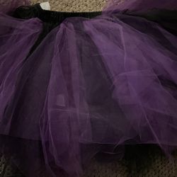 Adult Petticoat Black And Purple Short