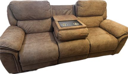 RECL SOFA W/DDT-BRN WI WLI and RECL