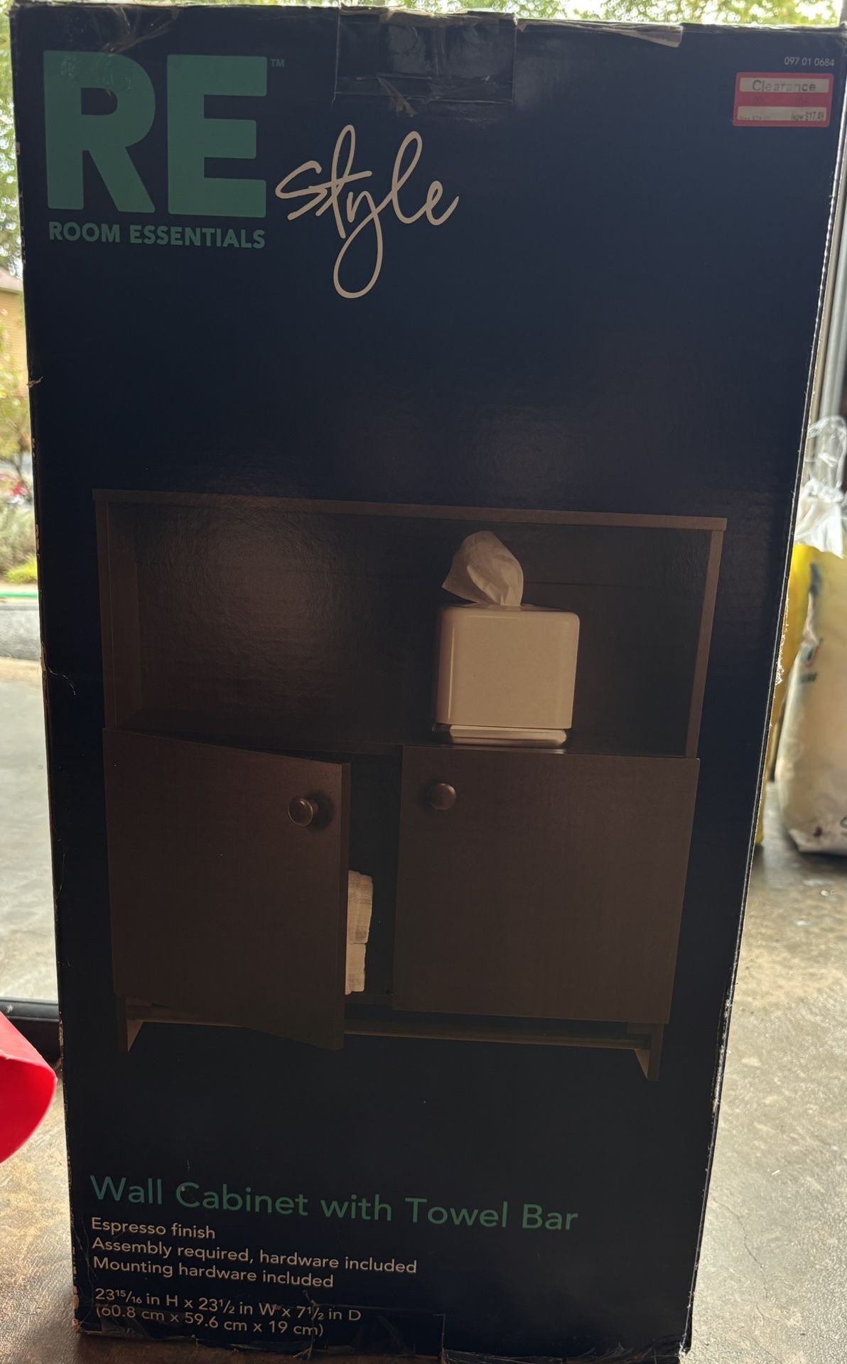 Wall Cabinet with Towel Bar