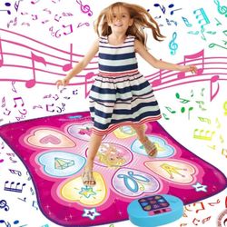 SUNLIN Dance Mat - Dance Mixer Rhythm Step Play Mat - Dance Game Toy Gift for Kids Girls Boys