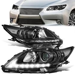 LA Zona Auto Parts 13 14 and 15 Lexus ES300h ES350 LED Projector Headlights Luces Micas Calaveras Faros Focos Luz Light 