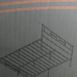 White Medal Bed Frame NEVER OPENED 