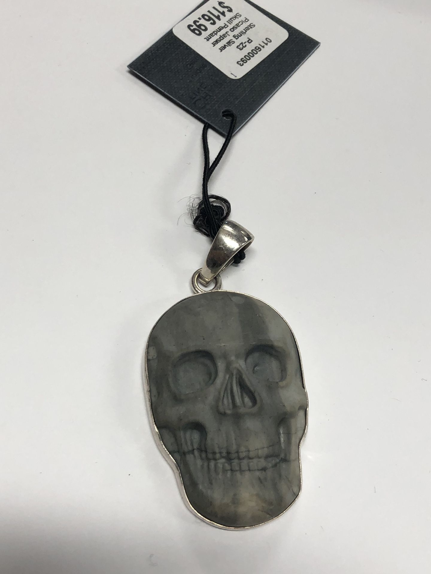 Charles Albert Silver and Howlite Skull Charm