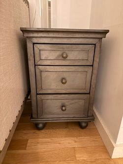 RH Annecy Zinc Metal Nightstand