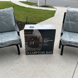 Home Decorators Collection St. Charles Steel and Aluminum Motion Outdoor Lounge Chairs with Sunbrella Cast Mist Cushion (2- Pack)