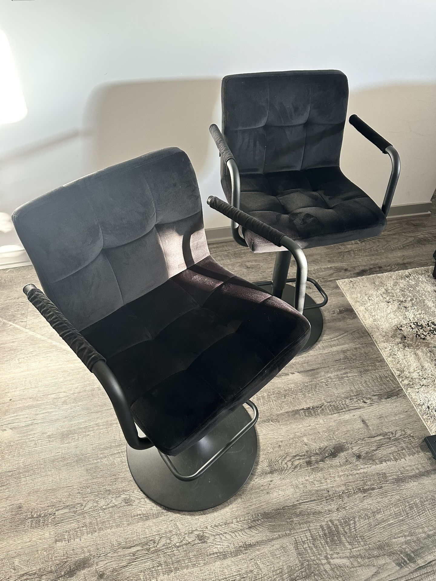 Black Velvet bar Stools