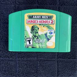 Army Men Sarges Heroes 2 Nintendo 64 N64 Game Cartridge Green