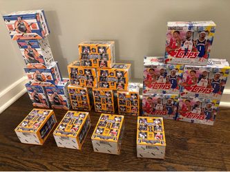 New sealed sports card boxes: football, basketball