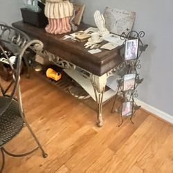 buffet table w wine rack