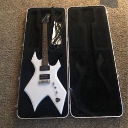 Bronze Series By B.C Rich Electric Guitar Rare White