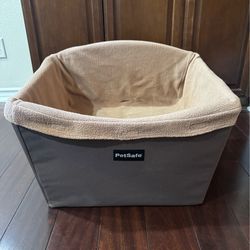 Petsafe Elevated booster Secure car seat dog cat pet brown washable