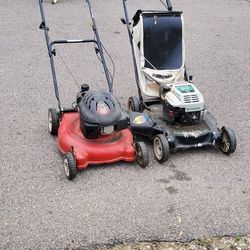 2 Push Mowers + Bagger 