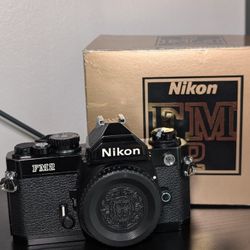 Black Nikon FM2 35mm Camera
