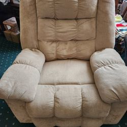 Tan Recliner Rocking Chair