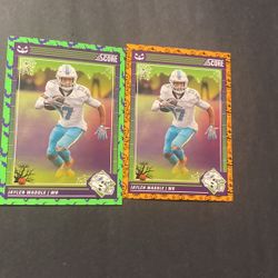 Jaylen Waddle 2024 Spooky Halloween Green And Orange Card Lot #177