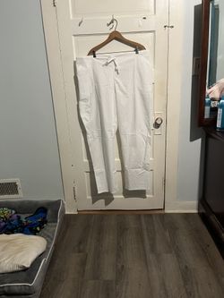 White Scrub Pants