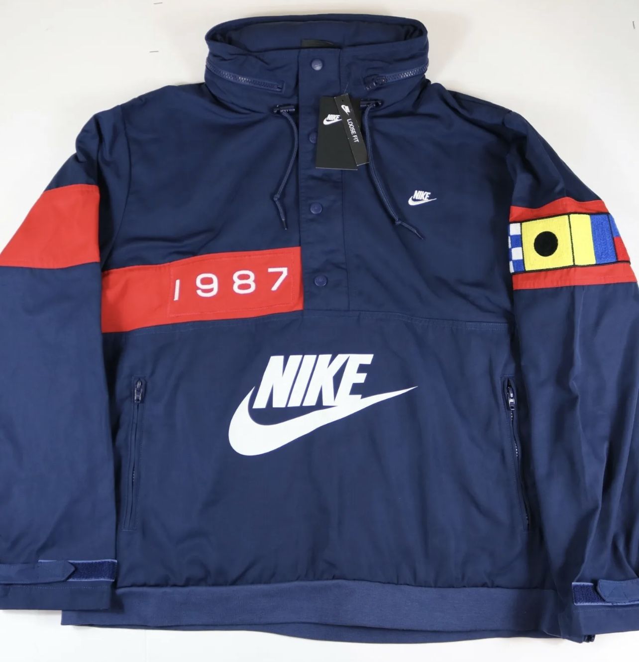 Nike NSW Reissue Walliwaw Men Size XL Anorak Pullover Jacket Woven Retro Jacket