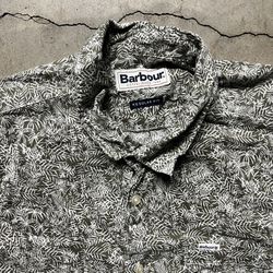 Barbour “Bamboo Leaves” Motif Short-Sleeve Hawaiian Shirt S