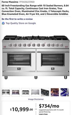 Luxury stove 60in NEW