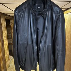 Hugo Boss Lamb Skin Leather Jacket 