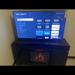 50” Onn Tv 52” Fireplace Stand