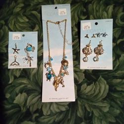 Coastal Necklace, Earrings, And Charms
