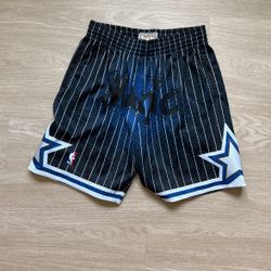 Size Large - Mitchell And Ness Authentic Vintage Retro NBA Basketball Orlando Magic Mesh Jersey Shorts - Nike Shaq 