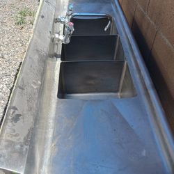 Commercial Grade Stainless Steel Sink $265 With ALL HOOK Ups 