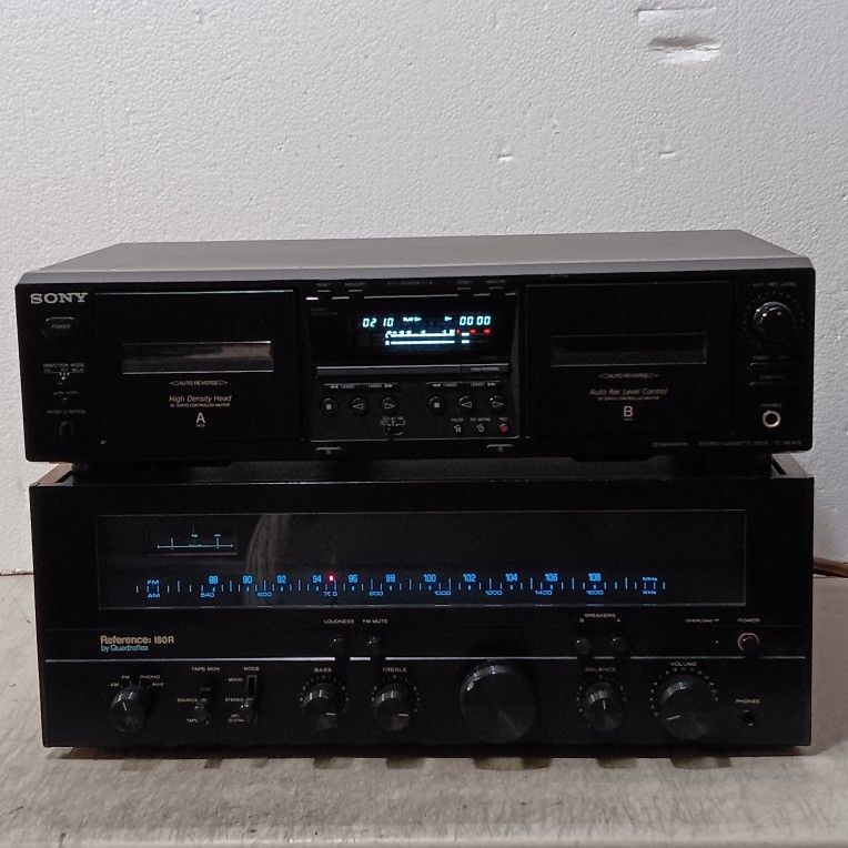 Quadraflex 180R Receiver + Sony Dual Cassette Deck