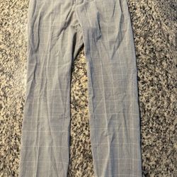 H&M DRESS PANTS PLAID SIZE 32