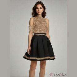 BCBG MAX AZRIA BLACK MINISKIRT SIZE 0