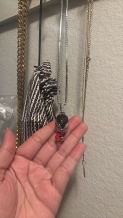 GLD marvel venom pendant and tennis necklace