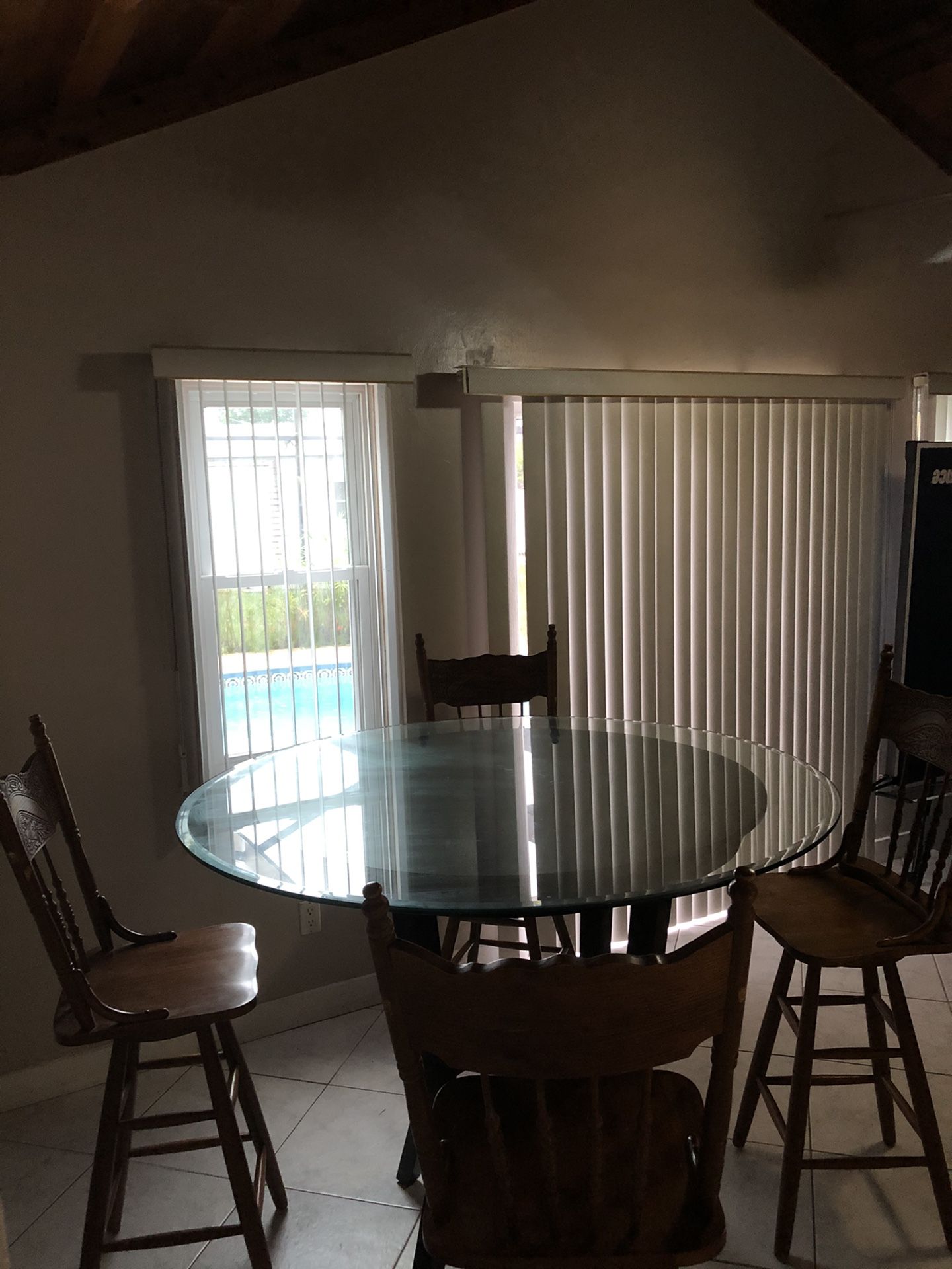 Tall Kitchen Table and bar chairs