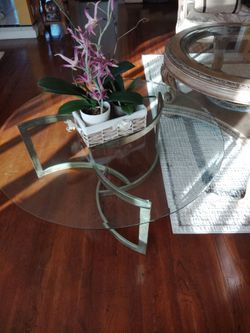 Glass coffee table