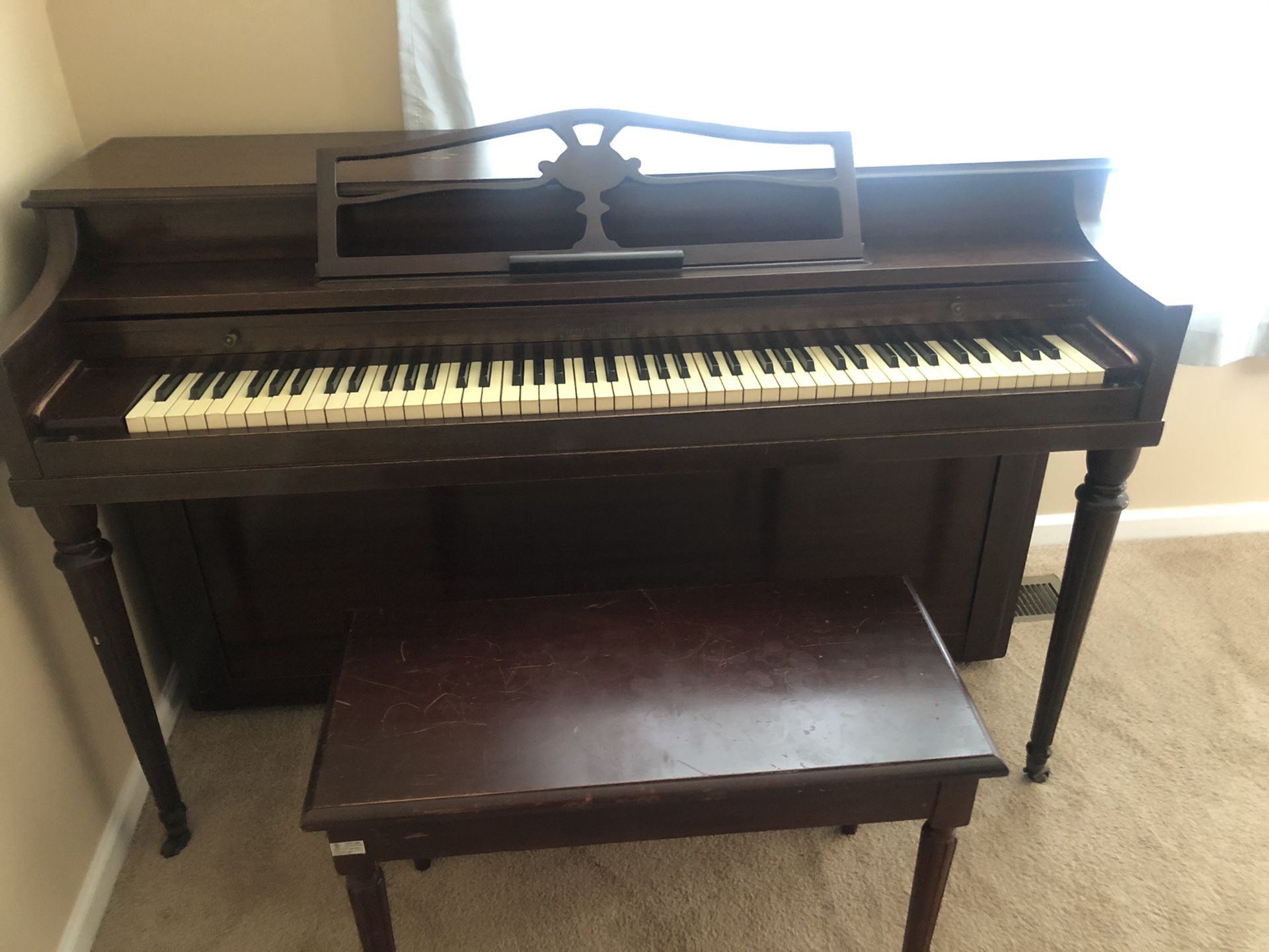 Upright Piano with Bench