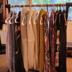 Rack Of Spring, Fall And Winter Scarves
