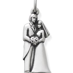 Retired James Avery bride and groom charm sterling silver