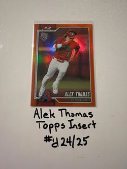 Alek Thomas Arizona Diamondbacks Outfielder Topps Short Print Insert Card. #’d 24/25.