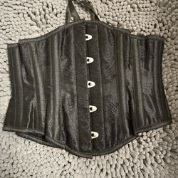Black Waist Taming Underbust with Decorative Lace