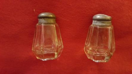 Antique glass S&P shakers