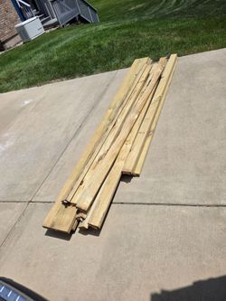 About a dozen 2x4s and a few 2x10s outdoor treated lumber