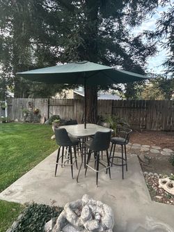 Outdoor Bar Height Table and Chair Set