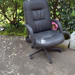 FREE Black Leather Office Chair