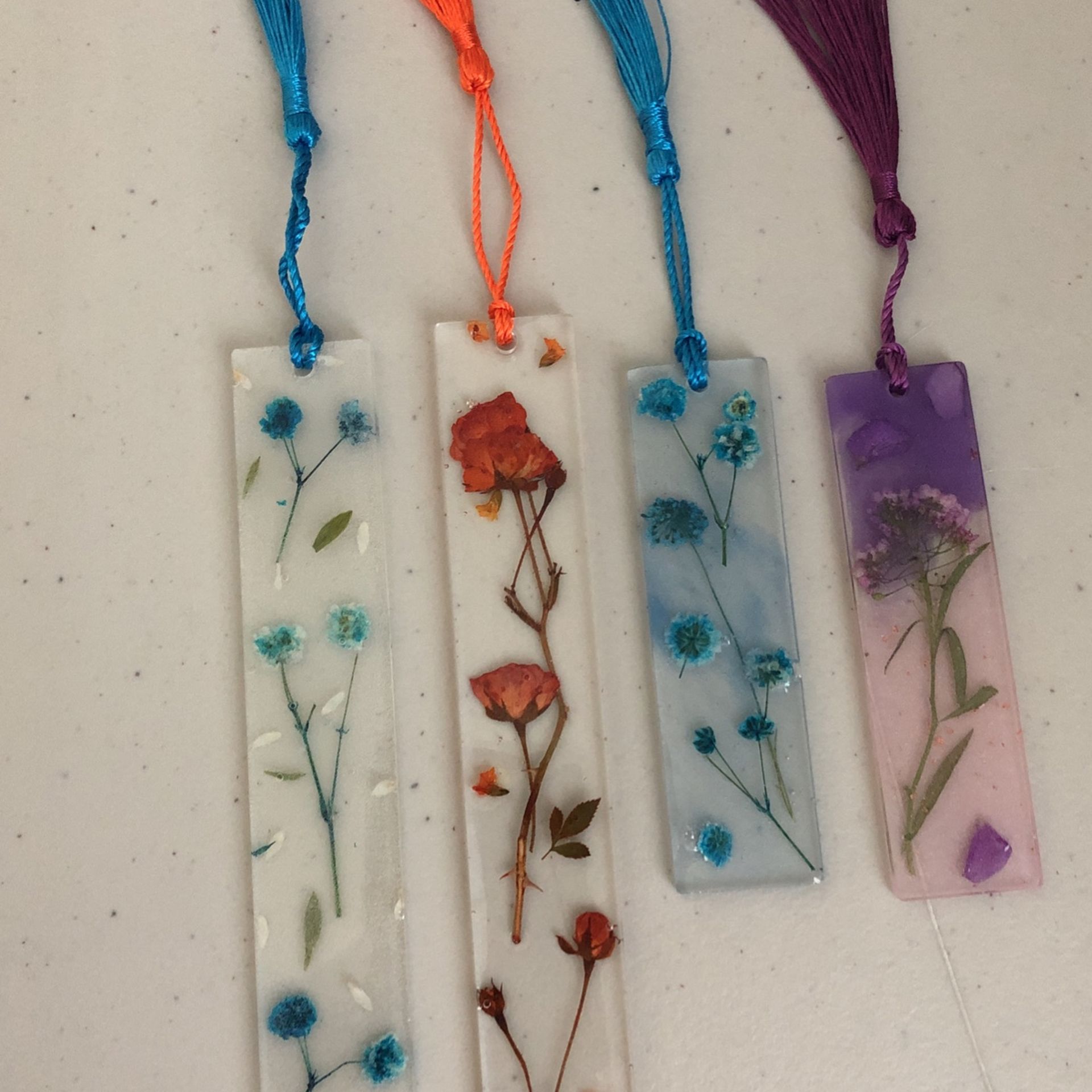 Bookmarks Resin With Fresh Pressed Flowers