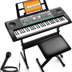 SPECIAL!!! $65: 61 Key, Keyboard Piano - Electric Piano Set for Beginners with Stand & Stool