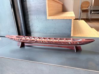 Vintage Maori Waka Canoe Sculpture from New Zealand