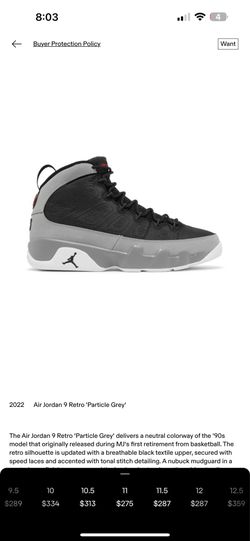 AJ9 particle Grey 2022
