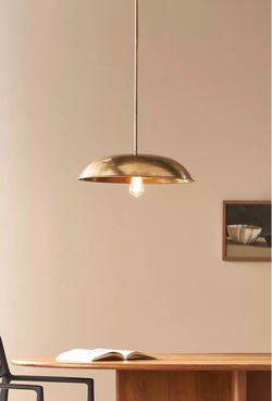 Anthropologie Brass Pendant Hanging Light