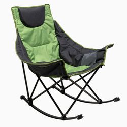 Oversized Folding Rocking Camping Chair, Portable (Green). New
